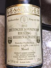 Gessinger - Zeltinger Sonnenuhr Riesling Beerenauslese 2020 (375ml) (375ml)