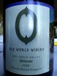 Old World Winery - Mounts Bench Vineyard Zinfandel 2010 (750)